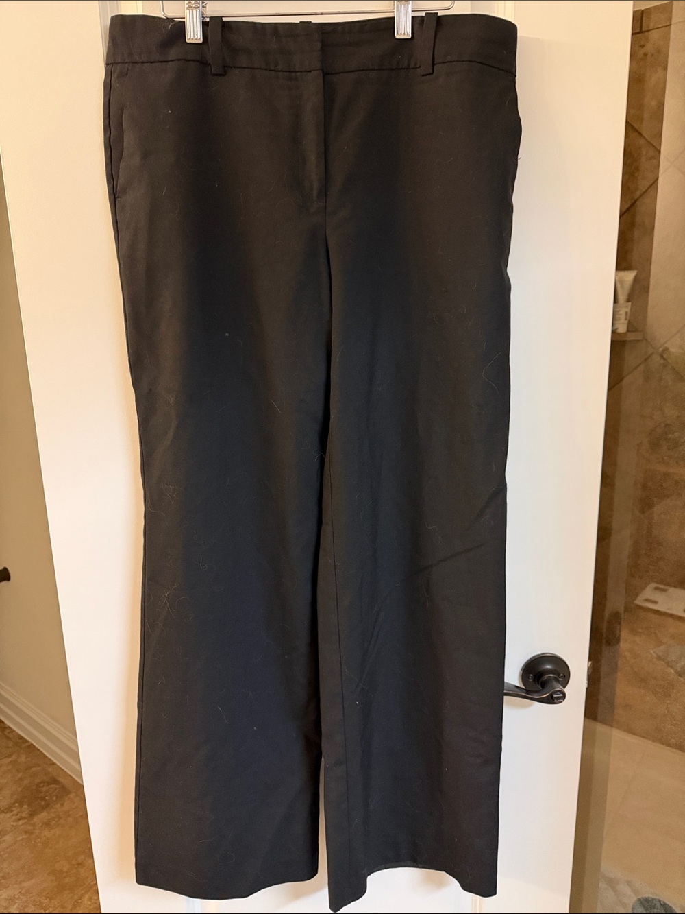Ann Taylor Black Wide-Leg Dress Pants